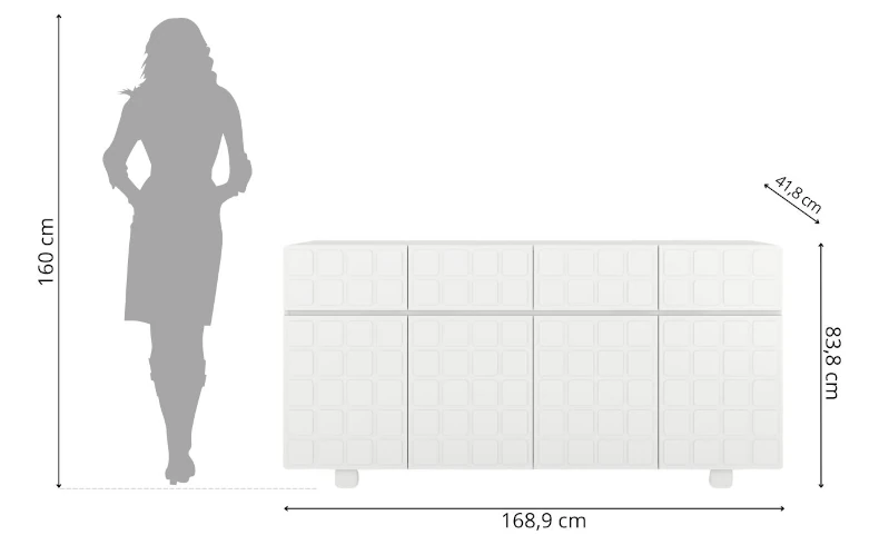 Oryginalna komoda z frezowanymi frontami