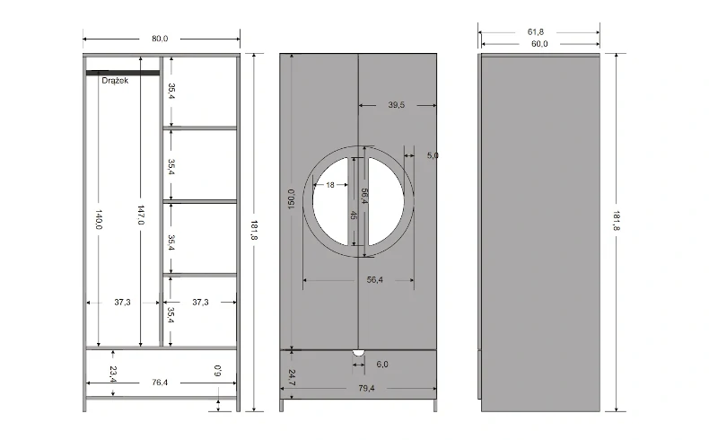 Szafa rattan kolekcja