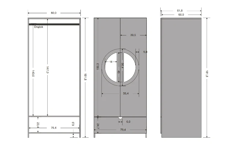 Szafa rattan kolekcja