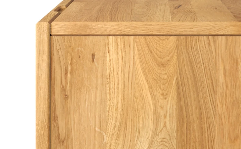 Szafka nocna dębowa z plecionką