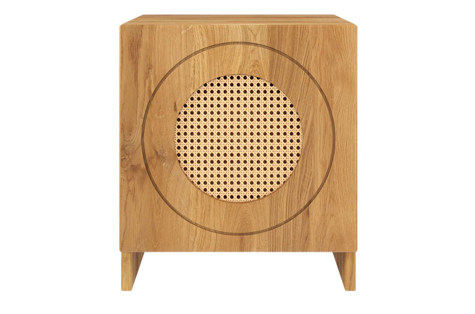 Drewniana szafka nocna dębowa z rattanem Skandica HARMARK