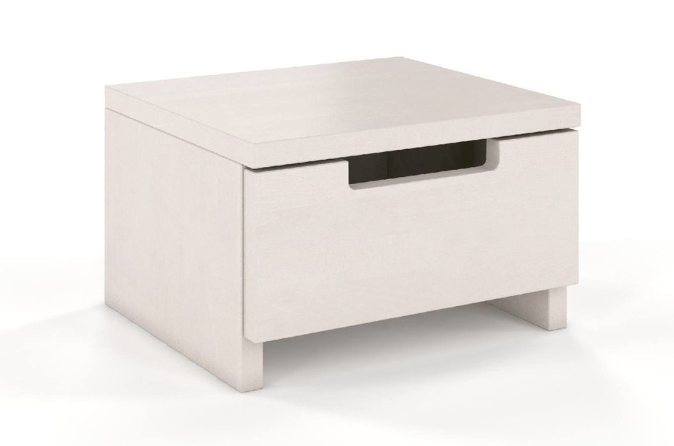 Szafka nocna bukowa Skandica SPECTRUM niska / kolor biały