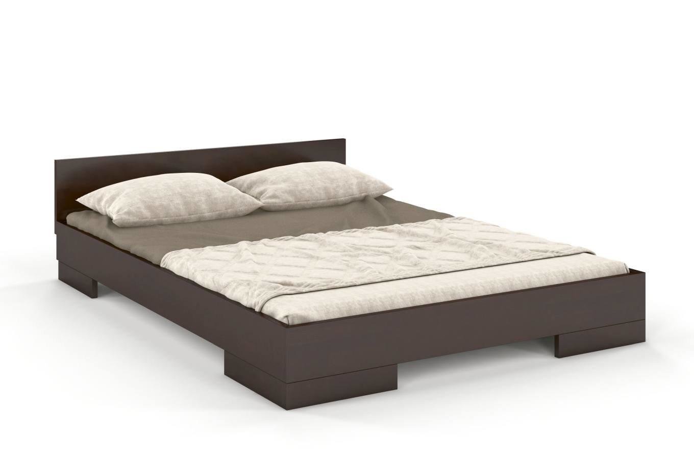 Łóżko drewniane bukowe Skandica SPECTRUM Niskie / 140x200 cm, kolor palisander