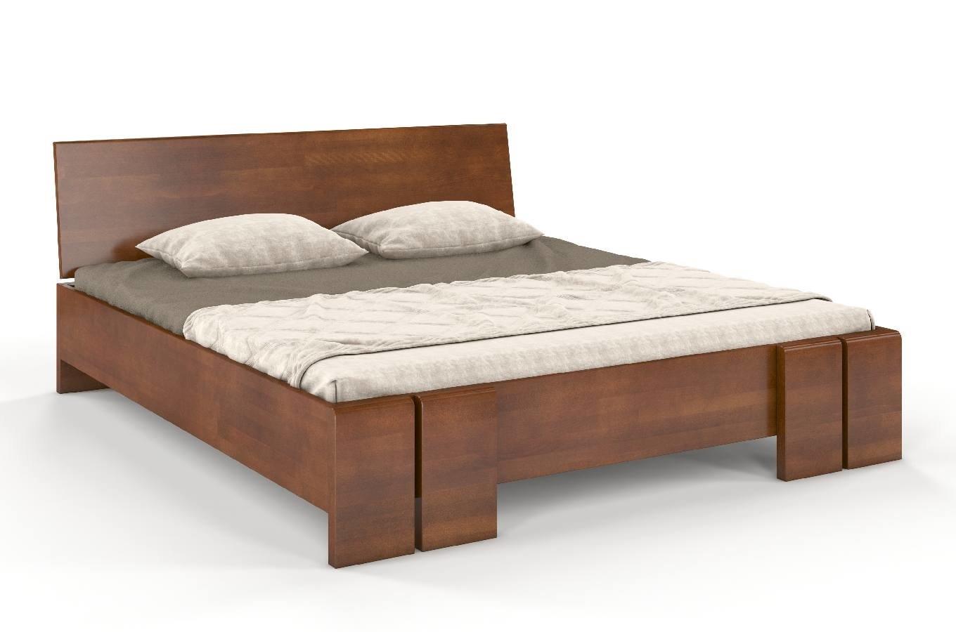 Łóżko drewniane bukowe Skandica VESTRE Maxi / 200x200 cm, kolor orzech