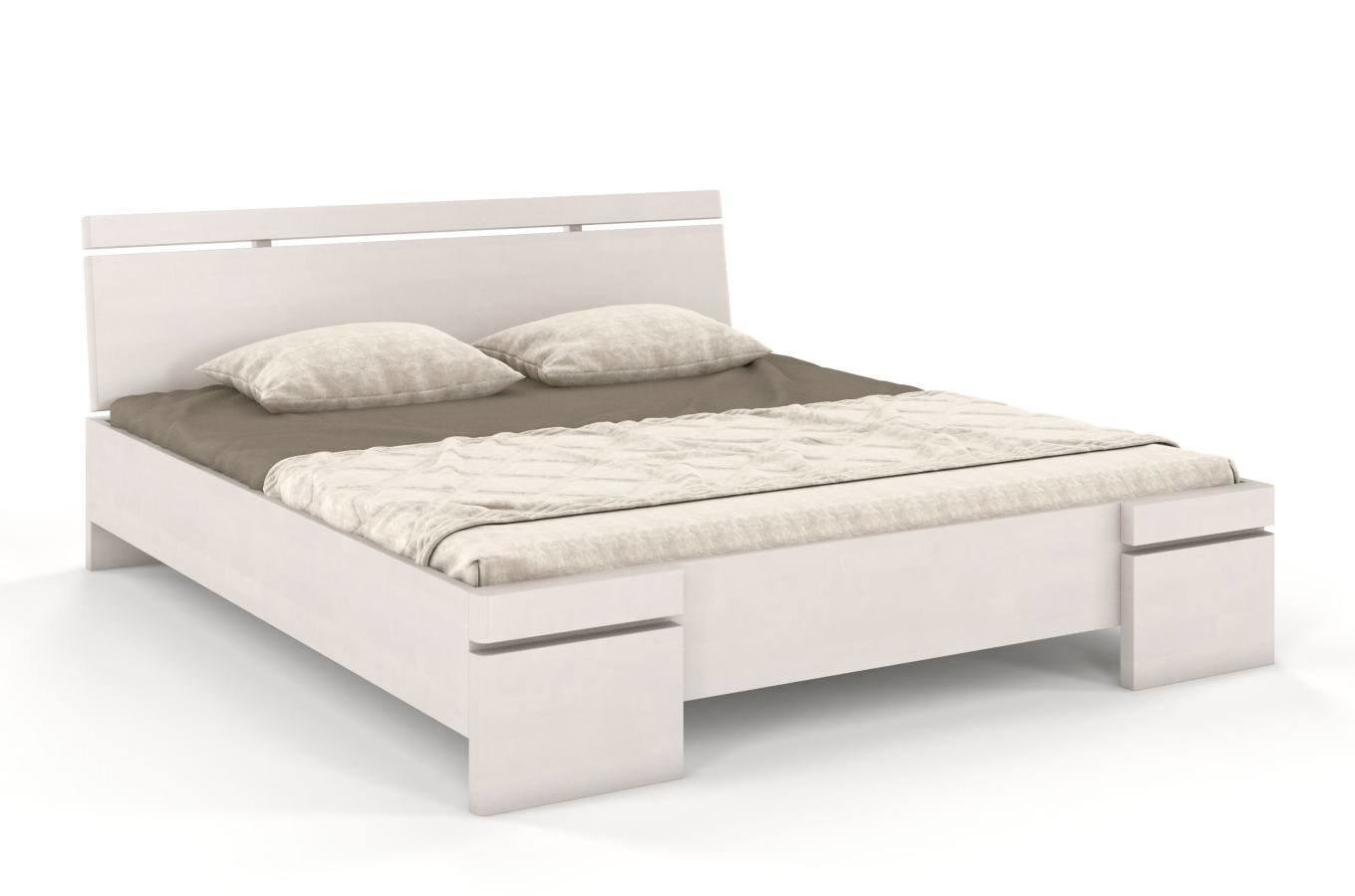 Łóżko drewniane bukowe ze skrzynią na pościel Skandica SPARTA Maxi & ST / 180x200 cm, kolor biały