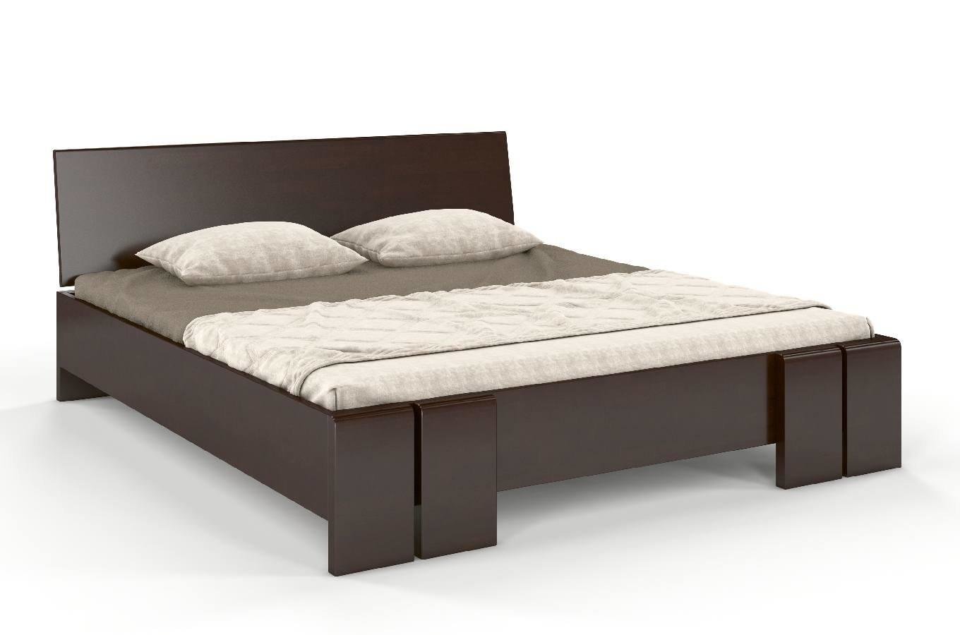 Łóżko drewniane bukowe ze skrzynią na pościel Skandica VESTRE Maxi & ST / 140x200 cm, kolor palisander