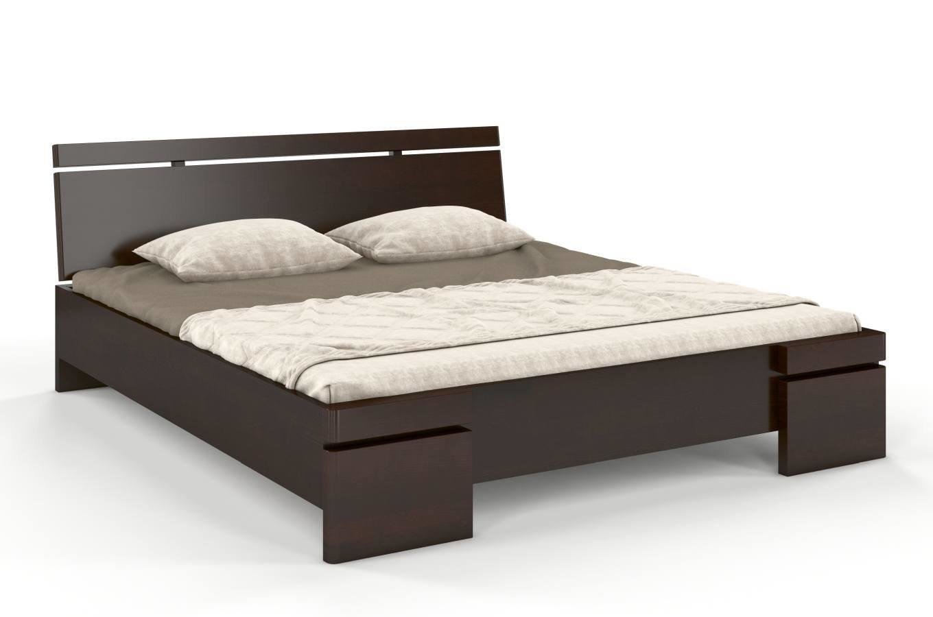 Łóżko drewniane sosnowe Skandica SPARTA Maxi & Long / 140x220 cm, kolor palisander