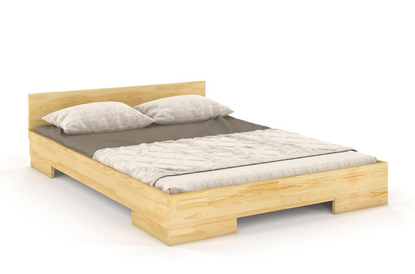 Łóżko drewniane sosnowe Skandica SPECTRUM Niskie / 120x200 cm, kolor naturalny