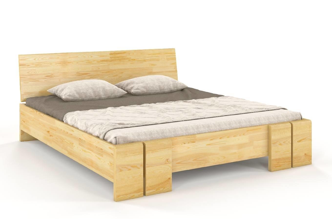 Łóżko drewniane sosnowe ze skrzynią na pościel Skandica VESTRE Maxi & ST / 140x200 cm, kolor naturalny