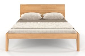 Łóżko drewniane bukowe Skandica AGAVA / 200x200 cm, kolor orzech