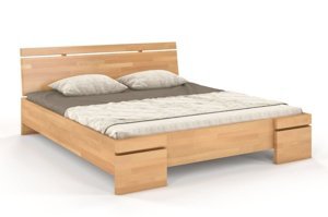 Łóżko drewniane bukowe Skandica SPARTA Maxi / 120x200 cm, kolor orzech