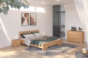 Łóżko drewniane bukowe Skandica SPARTA Maxi / 120x200 cm, kolor palisander