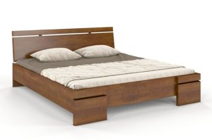 Łóżko drewniane bukowe Skandica SPARTA Maxi / 160x200 cm, kolor orzech