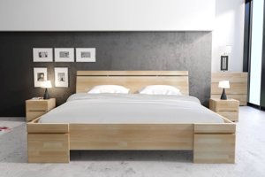 Łóżko drewniane bukowe Skandica SPARTA Maxi / 200x200 cm, kolor naturalny