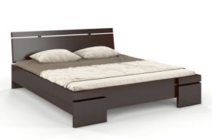 Łóżko drewniane bukowe Skandica SPARTA Maxi & Long / 140x220 cm, kolor orzech