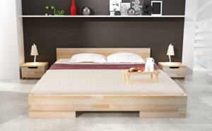 Łóżko drewniane bukowe Skandica SPECTRUM Long (długość + 20 cm) / 140x220 cm, kolor palisander