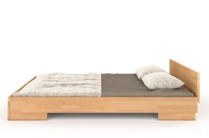 Łóżko drewniane bukowe Skandica SPECTRUM Long (długość + 20 cm) / 160x220 cm, kolor orzech