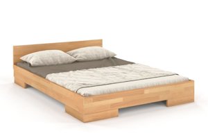 Łóżko drewniane bukowe Skandica SPECTRUM Long (długość + 20 cm) / 200x220 cm, kolor biały