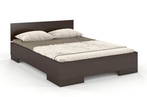 Łóżko drewniane bukowe Skandica SPECTRUM Maxi / 200x200 cm, kolor orzech