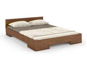 Łóżko drewniane bukowe Skandica SPECTRUM Niskie / 140x200 cm, kolor biały
