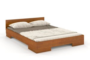 Łóżko drewniane bukowe Skandica SPECTRUM Niskie / 180x200 cm, kolor orzech