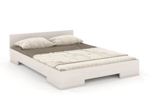 Łóżko drewniane bukowe Skandica SPECTRUM Niskie / 90x200 cm, kolor biały