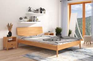 Łóżko drewniane bukowe Skandica SUND / 120x200 cm, kolor naturalny