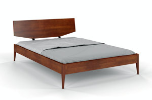 Łóżko drewniane bukowe Skandica SUND / 140x200 cm, kolor orzech