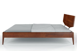 Łóżko drewniane bukowe Skandica SUND / 180x200 cm, kolor orzech