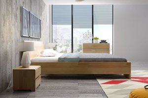 Łóżko drewniane bukowe Skandica VESTRE Maxi / 120x200 cm, kolor orzech