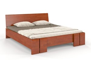 Łóżko drewniane bukowe Skandica VESTRE Maxi / 200x200 cm, kolor orzech