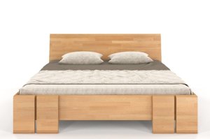 Łóżko drewniane bukowe Skandica VESTRE Maxi & Long / 140x220 cm, kolor biały