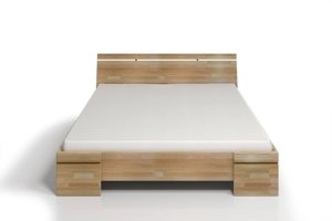 Łóżko drewniane bukowe ze skrzynią na pościel Skandica SPARTA Maxi & ST / 120x200 cm, kolor naturalny