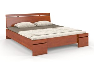 Łóżko drewniane bukowe ze skrzynią na pościel Skandica SPARTA Maxi & ST / 160x200 cm, kolor biały