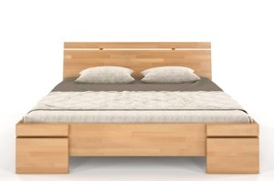 Łóżko drewniane bukowe ze skrzynią na pościel Skandica SPARTA Maxi & ST