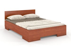 Łóżko drewniane bukowe ze skrzynią na pościel Skandica SPECTRUM Maxi & ST / 120x200 cm, kolor orzech
