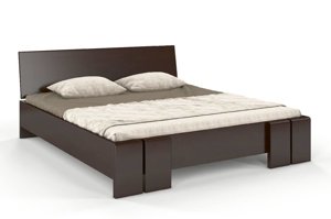 Łóżko drewniane bukowe ze skrzynią na pościel Skandica VESTRE Maxi & ST / 120x200 cm, kolor orzech