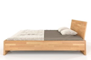 Łóżko drewniane bukowe ze skrzynią na pościel Skandica VESTRE Maxi & ST / 140x200 cm, kolor naturalny