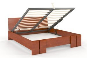 Łóżko drewniane bukowe ze skrzynią na pościel Skandica VESTRE Maxi & ST / 180x200 cm, kolor palisander