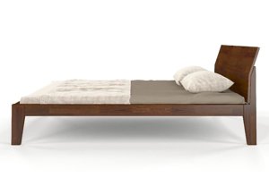 Łóżko drewniane sosnowe Skandica AGAVA / 120x200 cm, kolor orzech