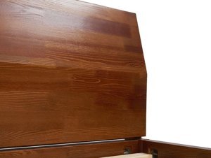 Łóżko drewniane sosnowe Skandica AGAVA / 160x200 cm, kolor orzech