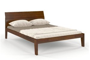 Łóżko drewniane sosnowe Skandica AGAVA / 200x200 cm, kolor orzech