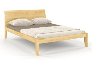 Łóżko drewniane sosnowe Skandica AGAVA / 200x200 cm, kolor palisander