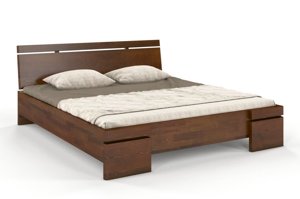 Łóżko drewniane sosnowe Skandica SPARTA Maxi & Long / 160x220 cm, kolor orzech