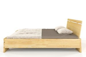 Łóżko drewniane sosnowe Skandica SPARTA Maxi & Long / 160x220 cm, kolor orzech