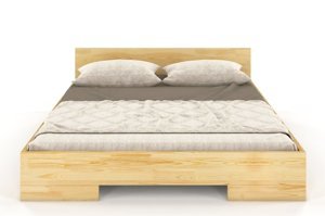 Łóżko drewniane sosnowe Skandica SPECTRUM Long (długość + 20 cm) / 120x220 cm, kolor orzech