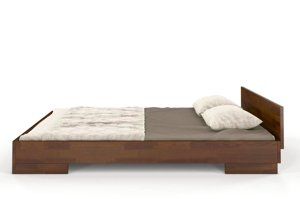 Łóżko drewniane sosnowe Skandica SPECTRUM Long (długość + 20 cm) / 160x220 cm, kolor orzech