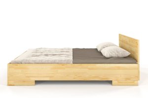 Łóżko drewniane sosnowe Skandica SPECTRUM Maxi & Long (długość + 20 cm) / 180x220 cm, kolor orzech