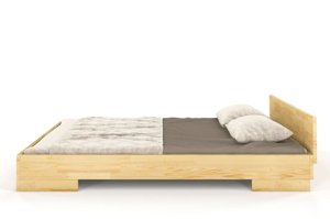 Łóżko drewniane sosnowe Skandica SPECTRUM Niskie / 120x200 cm, kolor palisander