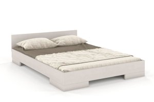 Łóżko drewniane sosnowe Skandica SPECTRUM Niskie / 160x200 cm, kolor biały